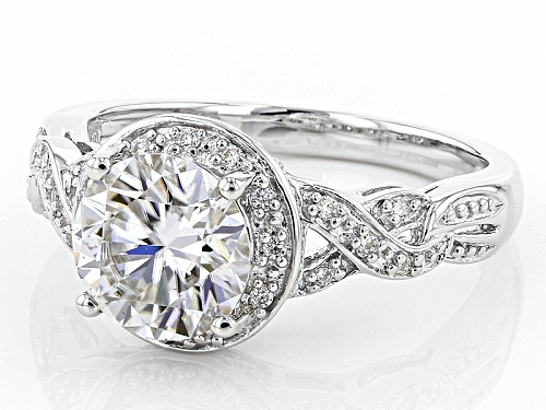 Moissanite Fire® 2.20ctw Diamond Equivalent Weight Round Platineve™ Ring - Size 11