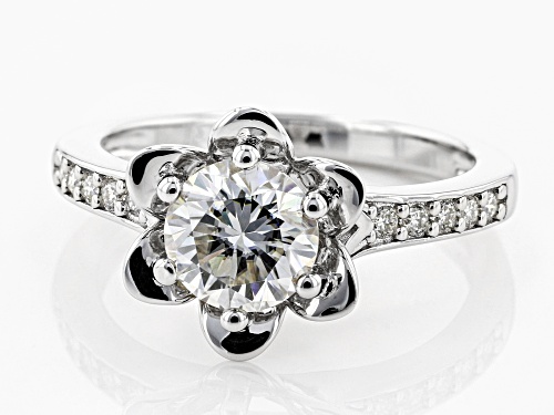 Moissanite Fire® 1.40ct Diamond Equivalent Weight Round Platineve® Ring - Size 10