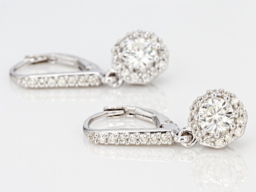 MOISSANITE FIRE® 1.44CTW DEW OCTAGON AND ROUND PLATINEVE™ EARRINGS