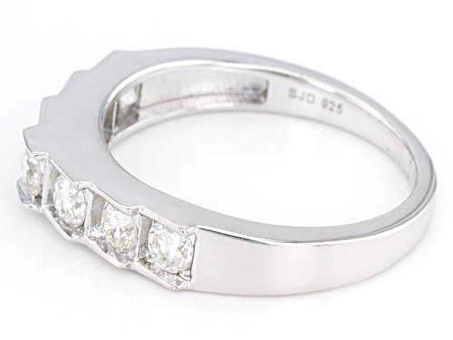 MOISSANITE FIRE® .70CTW DIAMOND EQUIVALENT WEIGHT ROUND PLATINEVE™ RING - Size 11