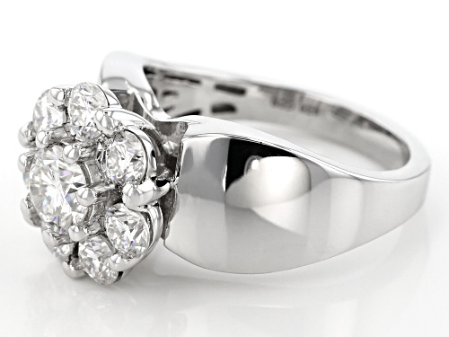 MOISSANITE FIRE® 2.21CTW DEW ROUND PLATINEVE™ RING - Size 5