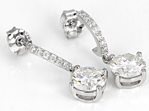 MOISSANITE FIRE® 2.54CTW DEW ROUND PLATINEVE™ EARRINGS