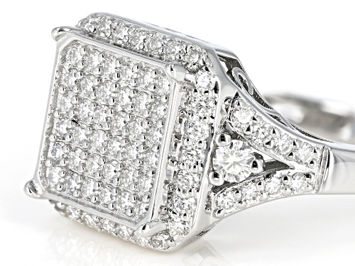 MOISSANITE FIRE® .92CTW DEW ROUND PLATINEVE® RING - Size 6