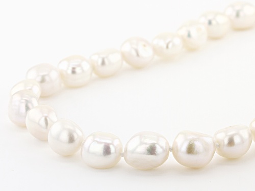10.5-11.5mm White Cultured Freshwater Pearl 36 Inch Endless Strand Necklace - Size 36