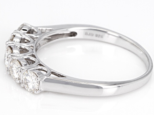 Moissanite Fire® 1.15ctw Dew Round Platineve™ Ring - Size 11