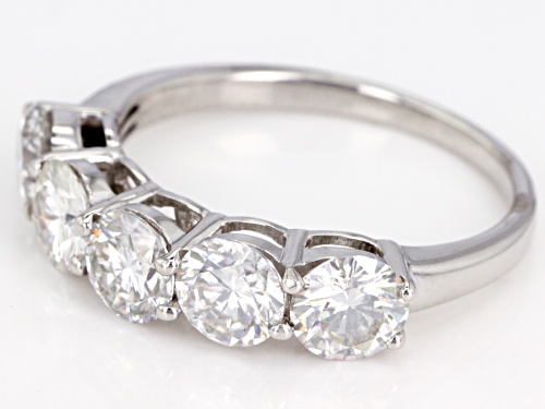 Moissanite Fire® 3.00ctw DEW Round Platineve(R) Ring - Size 9
