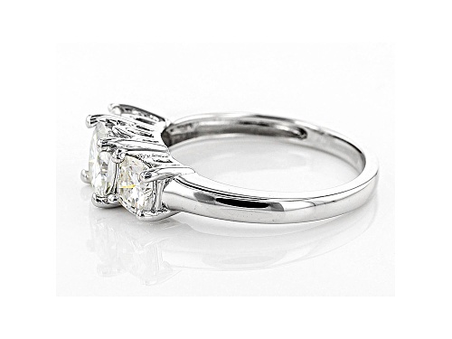 Moissanite Fire® 2.50ctw Diamond Equivalent Weight Cushion Cut Platineve™ Ring - Size 8