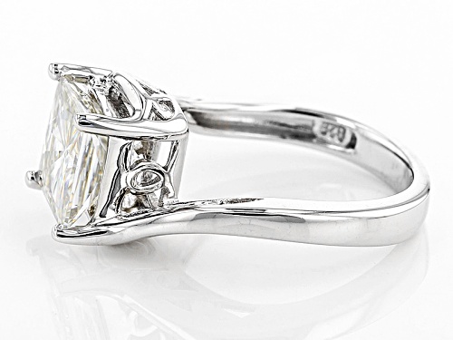 Moissanite Fire® 3.10ct Diamond Equivalent Weight Square Brilliant Platineve™ Ring - Size 11