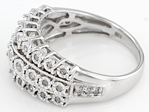 Monture Diamond™ .25ctw Round White Diamond Rhodium Over Sterling Silver Ring - Size 11