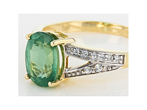 Green Kyanite 10k Yellow Gold Ring 2.12ctw - Size 8