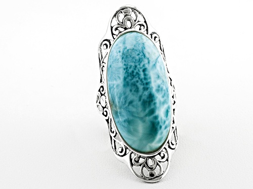 Larimar Sterling Silver Ring - Size 6