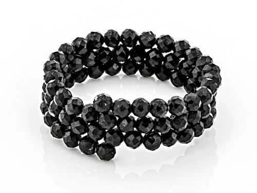 2.3mm Round Black Spinel Stainless Steel Adjustable Wrap Ring