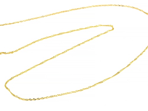 14k Yellow Gold Singapore Necklace 18 inch - Size 18