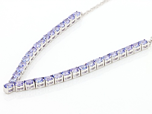 5.54ctw Oval Tanzanite Rhodium Over Sterling Silver 18