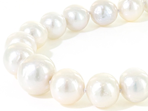 Genusis Pearls™ 12-16mm White Cultured Freshwater Pearl Sterling Silver 18 Inch Necklace - Size 18