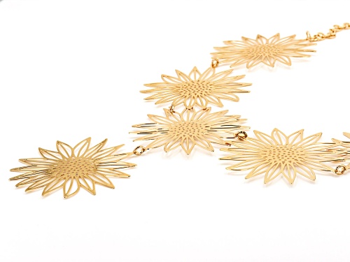Off Park ® Collection, Gold Tone Sunflower Necklace