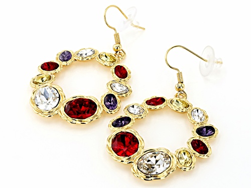 Off Park ® Collection, Gold Tone Multi Shape and Multi Color Crystal Earring