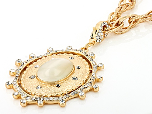 Off Park® Collection, Imitation Moonstone & Crystal Gold Tone Statement Necklace
