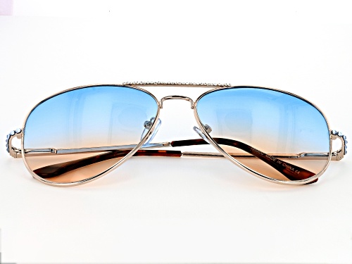 Off Park® Collection, Blue & Yellow Aviator Sunglasses