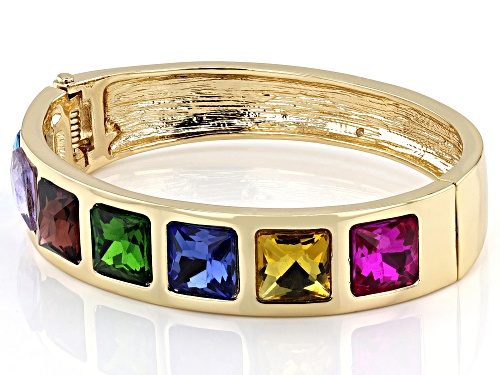 Off Park® Collection, Multi-Color Glass Gold Tone Bangle Bracelet