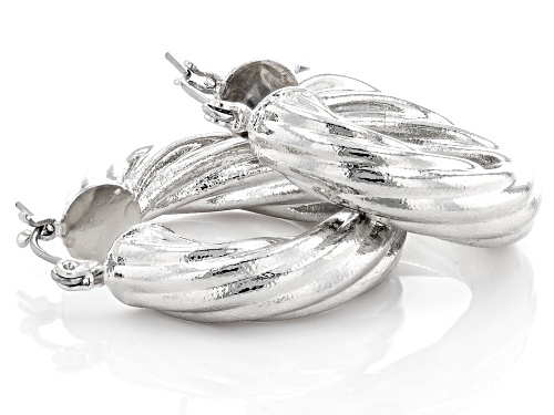Off Park® Collection, Gold, Silver, & Rose Tone Set of 3 Twisted Hoop Earrings