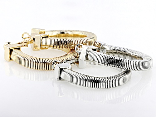 Off Park® Collection, Gold Tone & Silver Tone Set of 2 Hoop Earrings