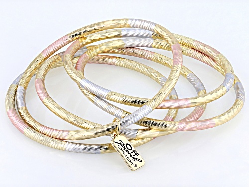 Off Park® Collection, Tri-Tone Set of 5 Bangle Bracelets