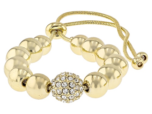 Off Park® Collection, Pave White Crystal Accent Gold Tone Set of 3 Bolo Bracelets