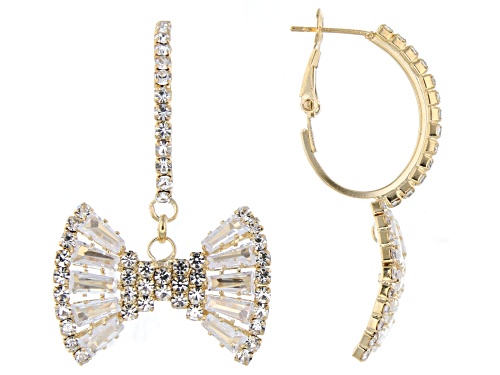 Off Park® Collection, Bella Luce® & White Crystal Gold & Silver Tone Set of 2 Bow Earrings