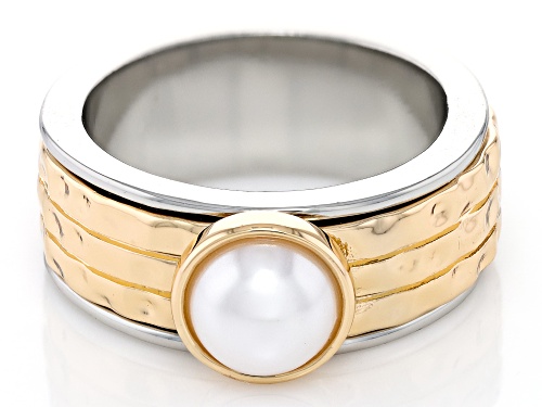 Off Park® Collection Pearl Simulant Two-Tone Ring - Size 7