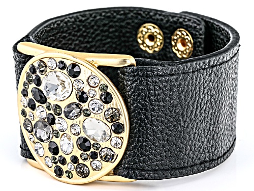 Off Park® Collection Multi-Color Crystal Gold Tone Imitation Leather Bracelet - Size 6.5