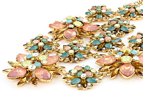 Off Park ® Collection Multicolor Crystal Antiqued Gold Tone Statement Necklace