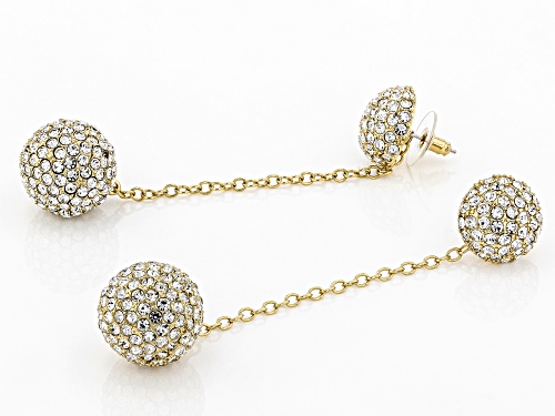 Off Park ® Collection, Round White Crystal Gold Tone Interchangeable Earrings
