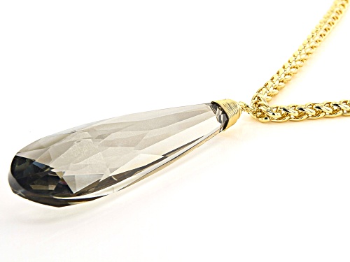 Off Park ® Collection, Gold Tone White Crystal Drop Necklace