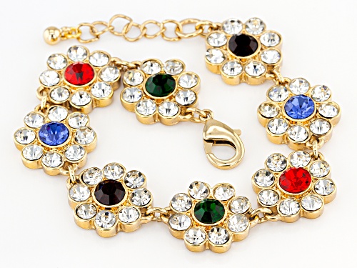 Off Park Collection™ Multi-Color Crystal Gold Tone Bracelet
