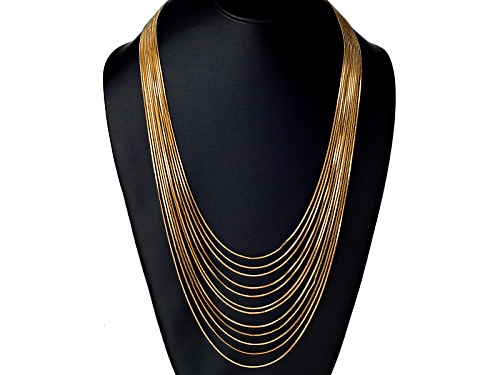 Off Park ® Collection, Gold Tone 12-Row Snake Chain Necklace - Size 31