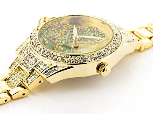 Off Park Collection ™ Multicolor Crystal Yellow Frog Watch