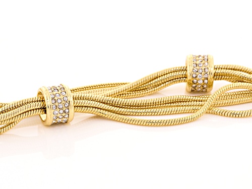 Off Park ® Collection White Crystal Gold Tone Multi Chain Necklace
