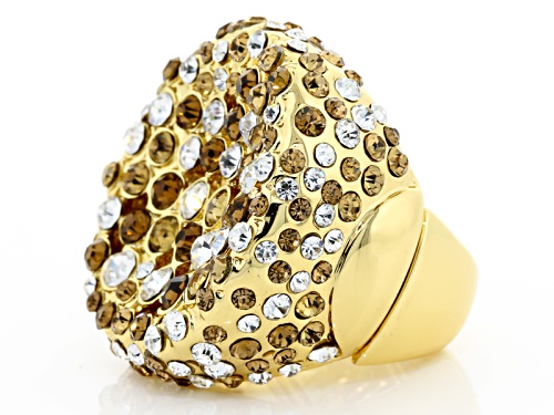 Off Park ® Collection Multicolor Crystal Gold Tone Stretch Ring
