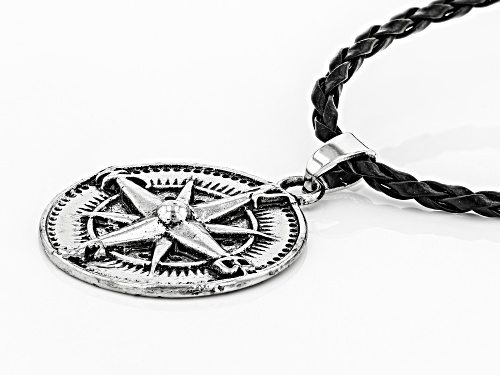 Off Park® Collection Silver Tone Compass Mens 18