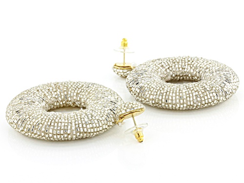 Off Park® Collection Silver Bead Statement Earrings