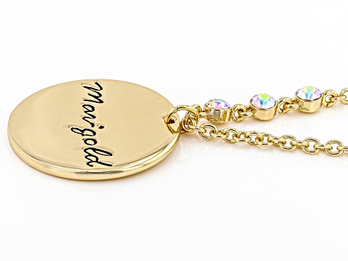 Off Park ® Collection, Gold Tone Clear Crystal Accent, Marigold Pendant W/ Chain