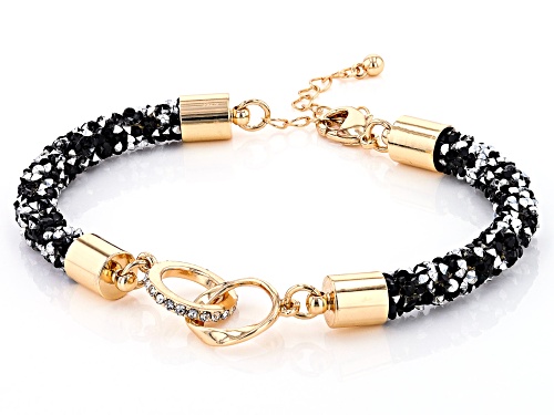 Off Park® Collection, White Crystal & Resin Gold Tone Bracelet - Size 7.5