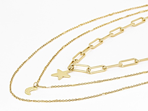 Off Park® Collection, Gold Tone Paperclip Celestial Multi-Strand Necklace - Size 18