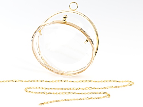 Off Park® Collection, Gold Tone Clear Crystal Clutch