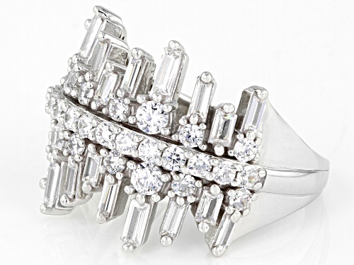 Pre-Owned Bella Luce ® 3.25ctw Rhodium Over Sterling Silver Ring (2.38ctw DEW) - Size 12