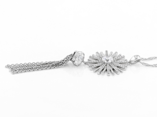 Pre-Owned Bella Luce ® 3.12ctw Rhodium Over Sterling Silver Pendant With Chain (1.56ctw DEW)