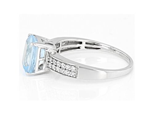Pre-Owned Blue Aquamarine Rhodium Over 10k White Gold Ring 2.22ctw - Size 9
