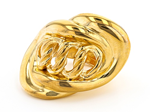 Pre-Owned Moda Al Massimo® 18K Yellow Gold Over Bronze Statement Ring - Size 4