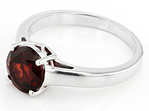 Pre-Owned 2.04ct Round Vermelho Garnet(TM) Rhodium Over Sterling Silver Solitaire January Birthstone - Size 10